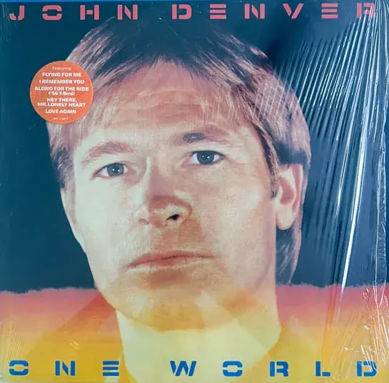 One World John Denver Vinyl LP Record 33.3 rpm - English Songs