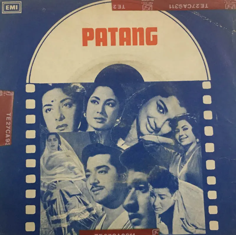Patang Vinyl Record EP 45 rpm- Hindi Films Songs - EMI EMGPE 5027