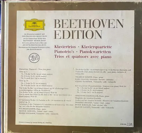 Beethoven Edition 33.3rpm(6LPs)-English Songs-Deutsche Grammophon Made InGermany