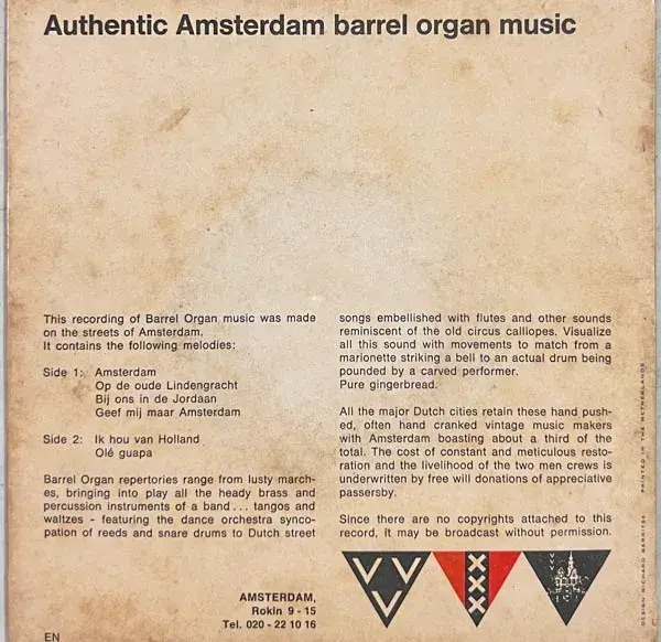 A Day On The House In Amsterdam Vinyl EP 45rpm- English Songs- RC 209