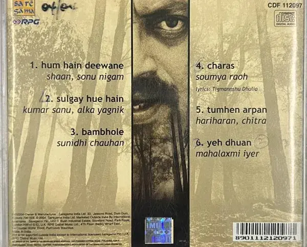 Charas - A Joint Effort Audio Cd - Hindi Film Songs - Saregama CDF 112097