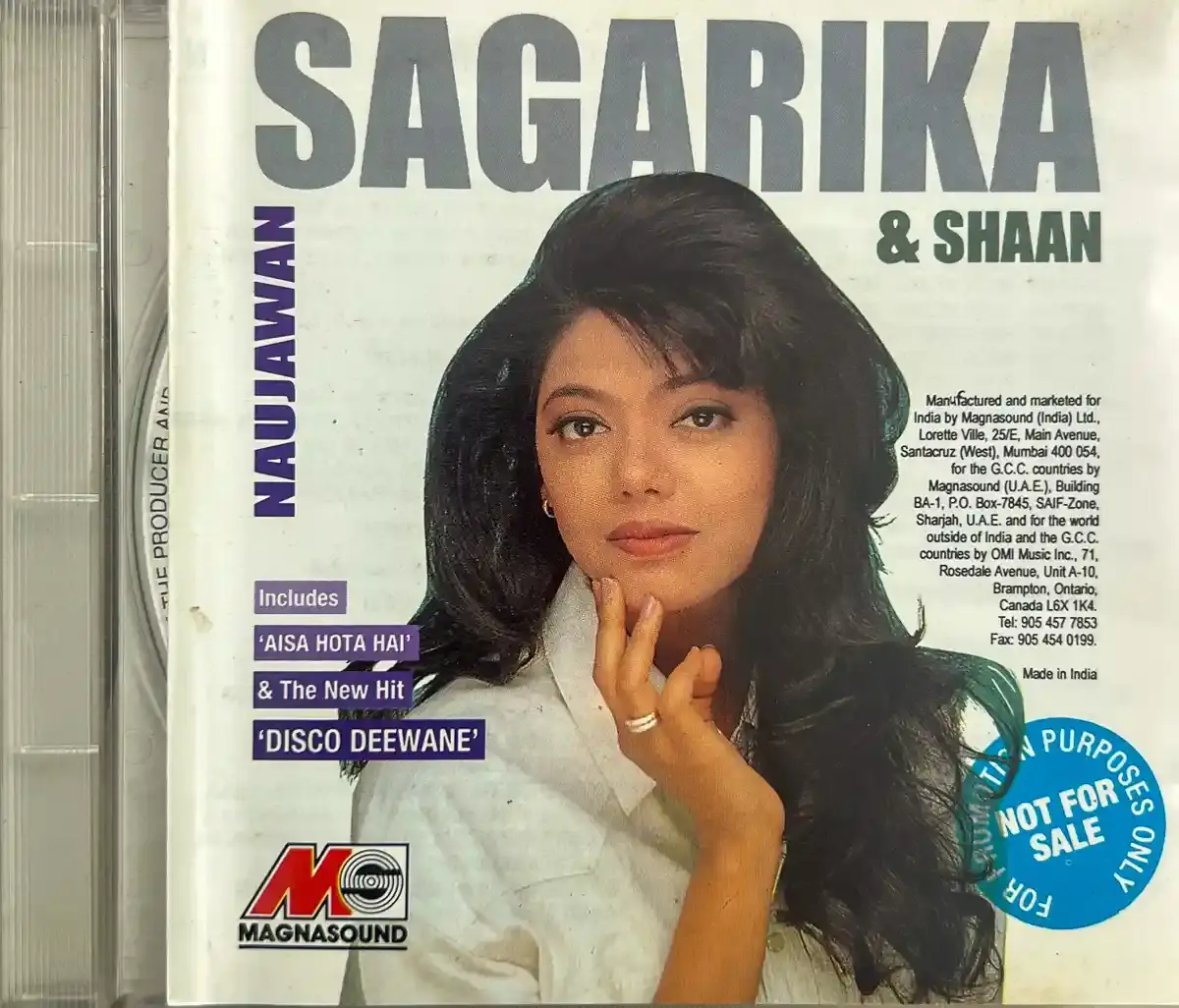 Shaan -Sagarika -Naujawan audio cd-Hindi Film Songs-Magna Sound
