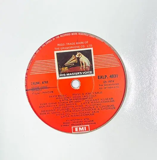 Nagin Vinyl LP 33.3 RPM - Hindi Film Songs - HMV EALP 4031