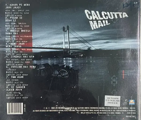Thumbnail: Calcutta Mail audio cd - Hindi Film Songs - Zee Records CDNF100101