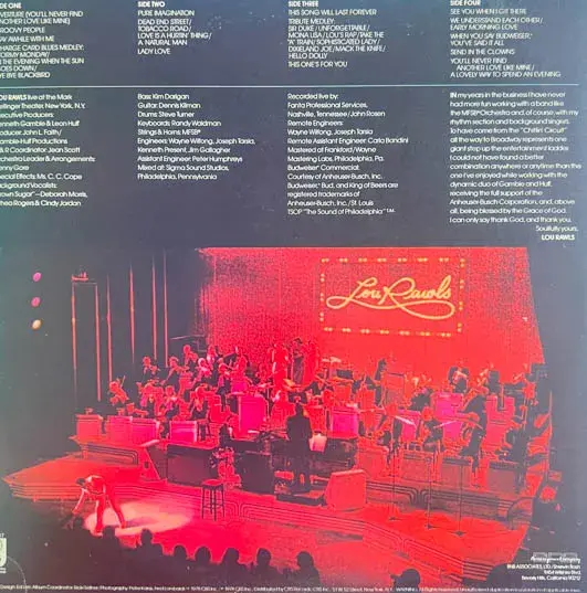 Thumbnail: Lou Rawls Live- Vinyl LP Record  33.3 rpm - English Songs