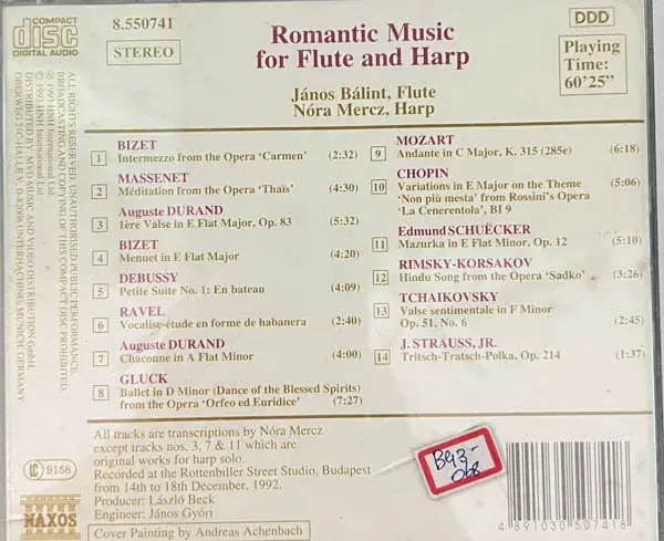 Thumbnail: Romantic Music For Flute And Harp audio cd - Western Classical