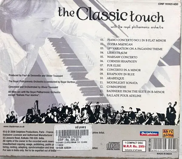 Richard Clayderman - The Classic Touch audio cd - Classical - Saregama