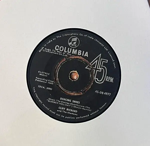 Cliff Richard Vinyl Record EP 45 rpm- English Songs - Columbia 45-DB 4977
