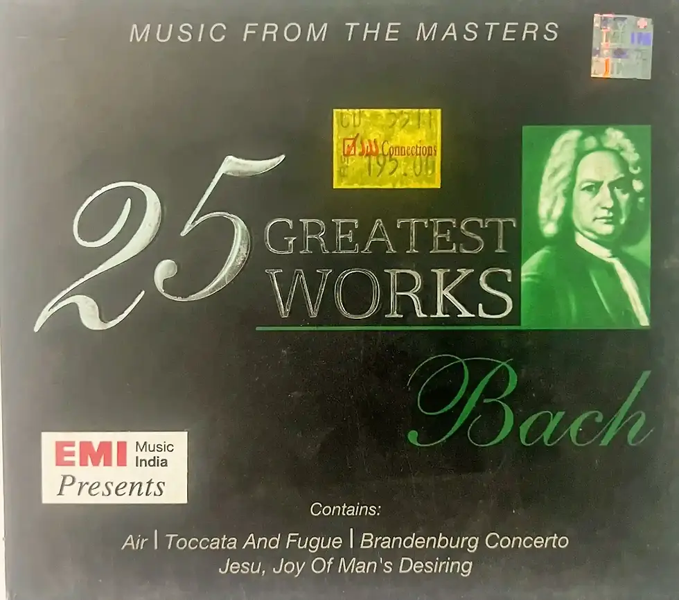 25 Greatest Works Bach audio cd - English Songs - Music From
