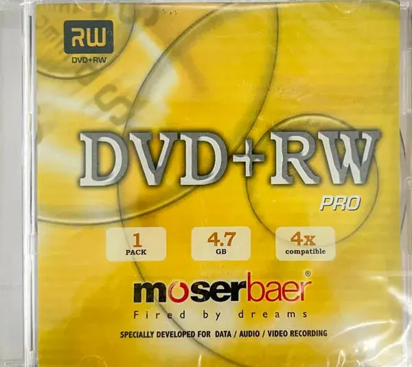 Moserbaer DVD -RW Compatible 4X 4.7GB - Sealed