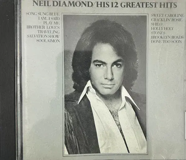 Neil Diamond - His 12 Greatest Hits audio cd -English Songs -MCA Made In USA
