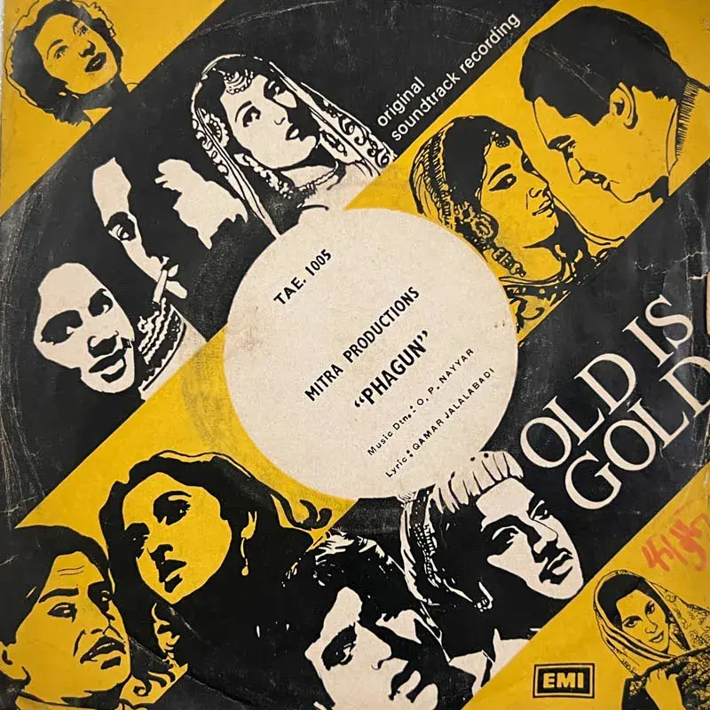 Thumbnail: Phagun Vinyl Record EP 45 rpm- Hindi Film Songs - Odeon TAE 1005