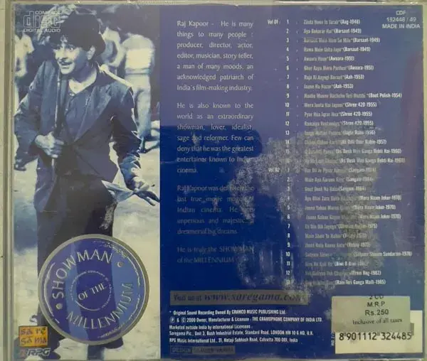 Show Of The Millenium Vol-1 & 2audio cd -2cd pack - Hindi Film Songs - Saregama