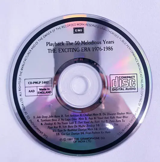 Thumbnail: Playback The 50 Melodies Years  audio cd - Hindi Film Songs - EMI Made England