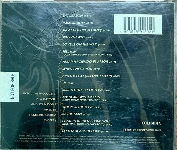 Celine Dion Let's Talk About Love - English Songs - Columbia Made In Austra