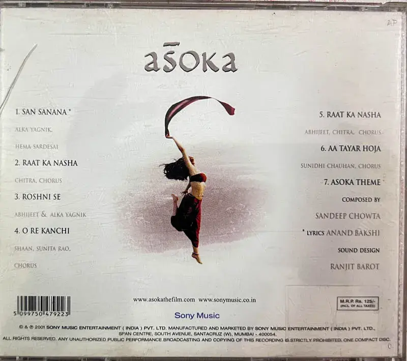 Thumbnail: Asoka audio cd - Hindi Film Songs - Sony Music 504792 2