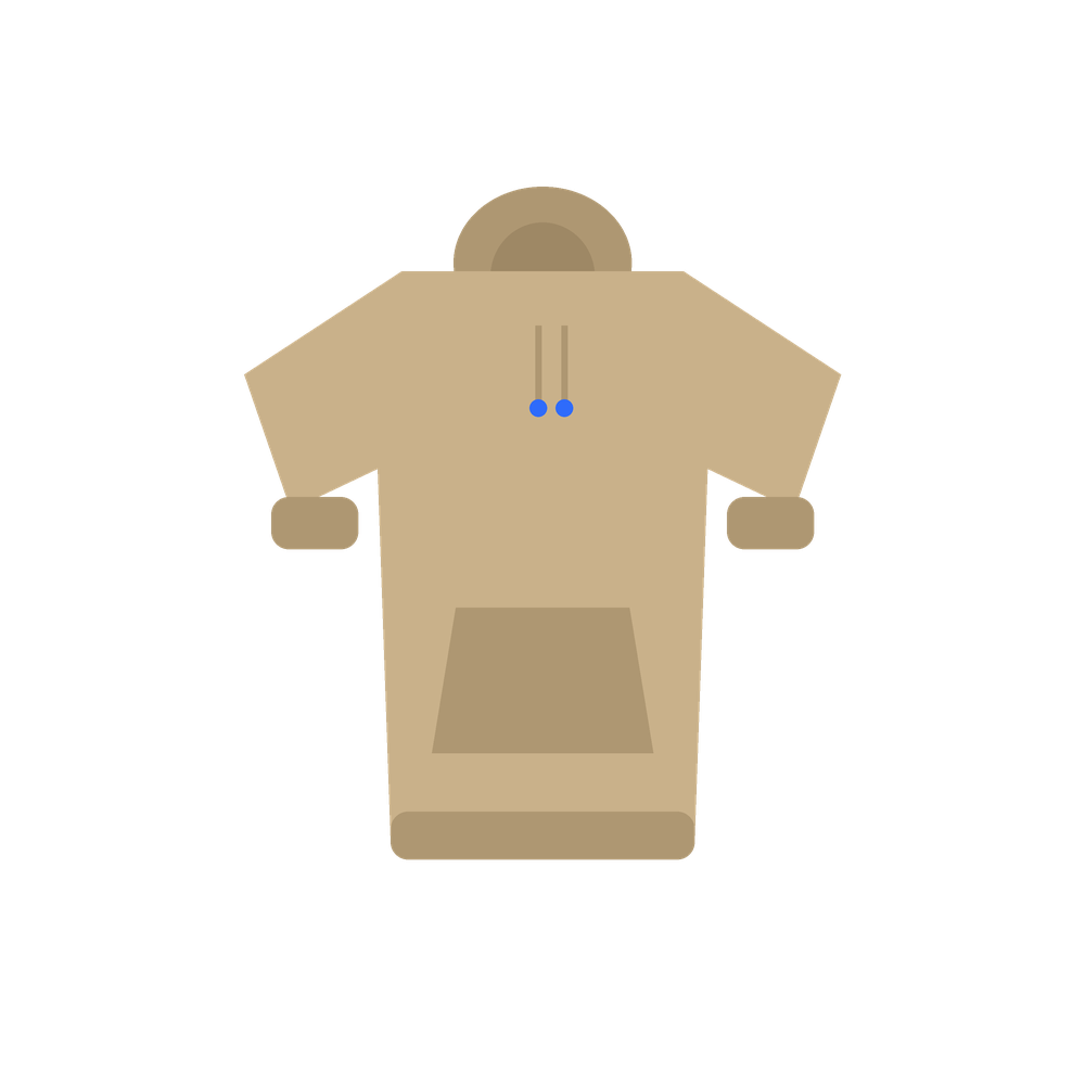 Hoodie flat-lay