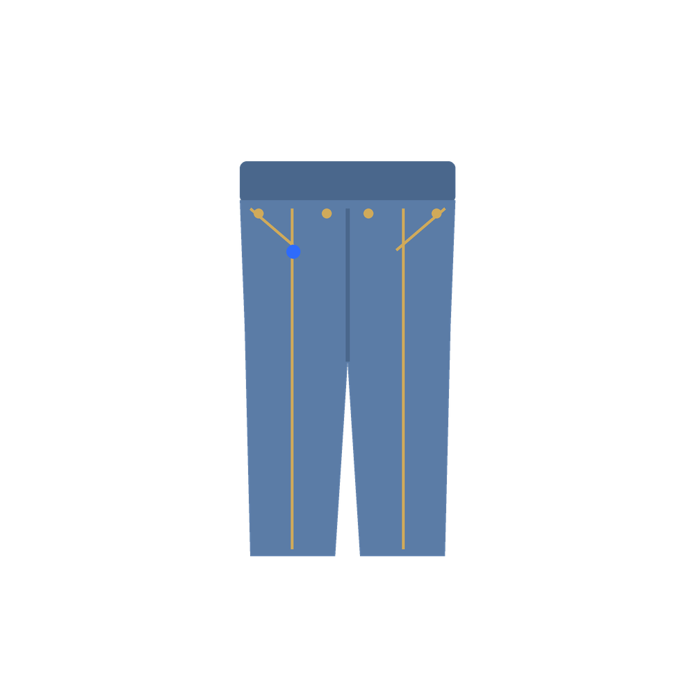 Jeans flat-lay