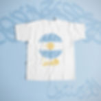T-shirt with Argentina flag designed with Arabic calligraphy