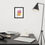 الصورة المصغرة: 8''x10'' wall art canvas showing Farah / Joy word written in Arabic calligraphy hanging on wall with frame