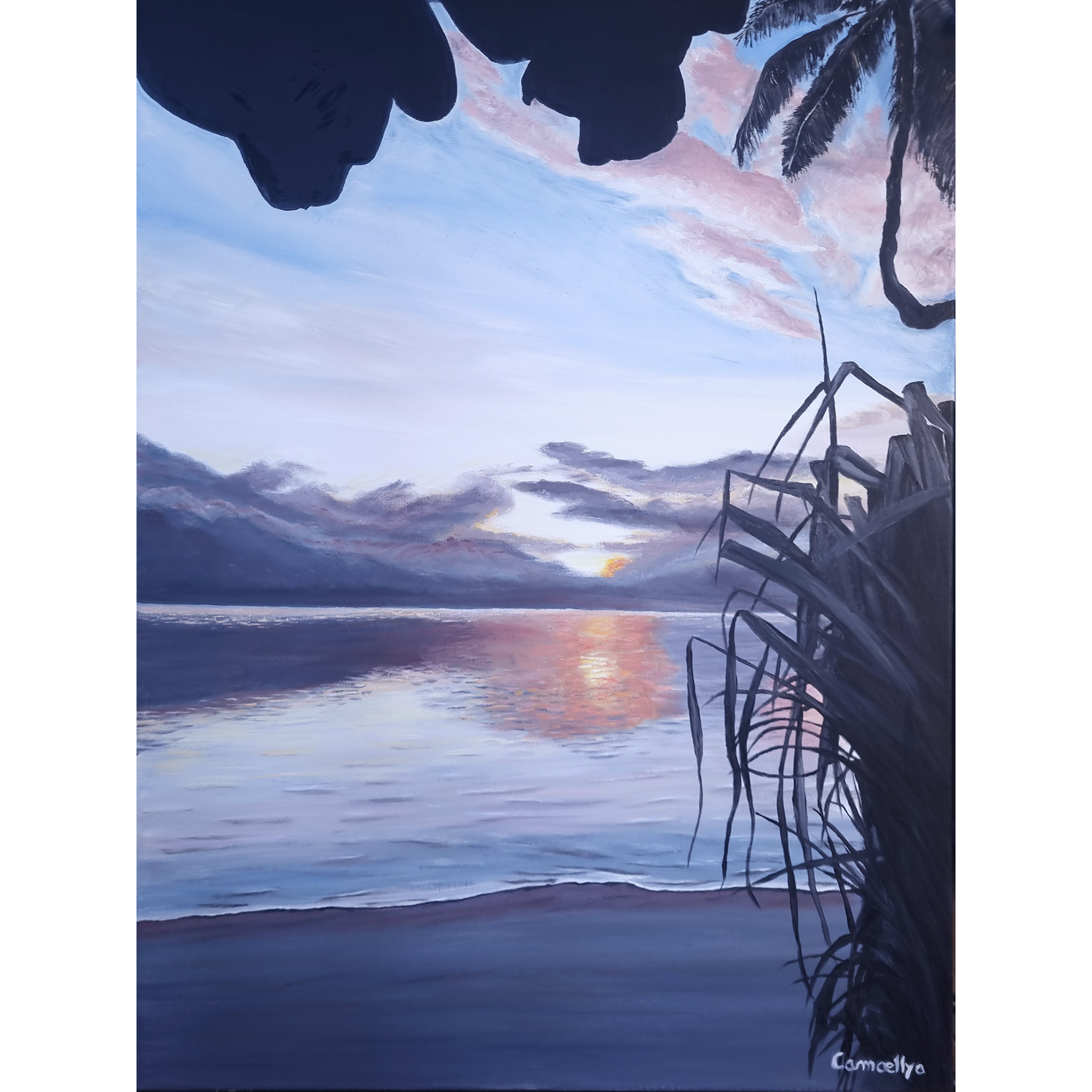 Tableau vibratoire bord de mer Tahiti