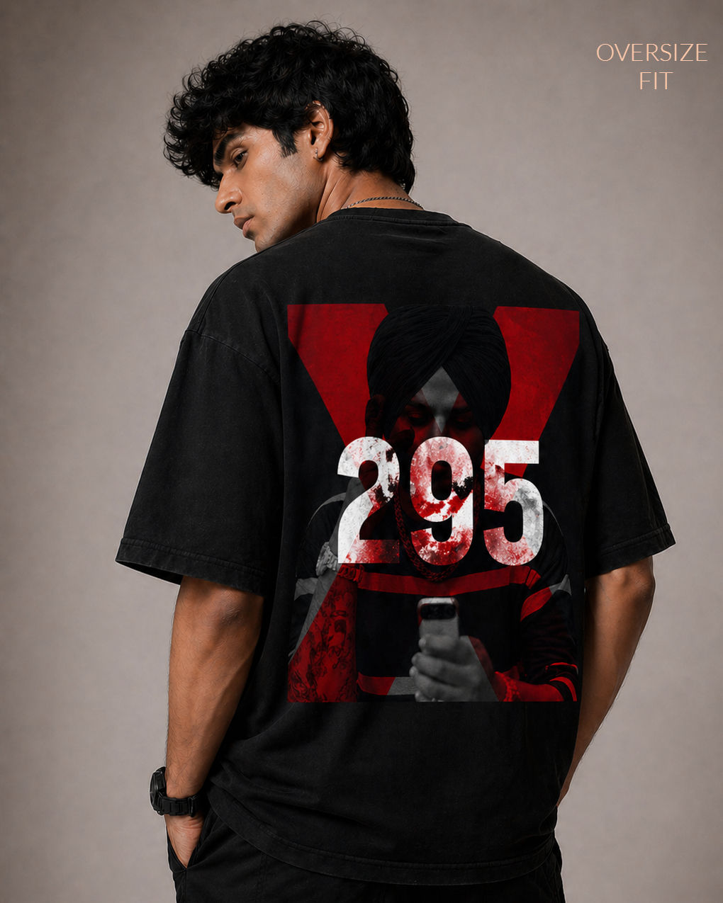 Black 295 OVERSIZE-TShirt .
