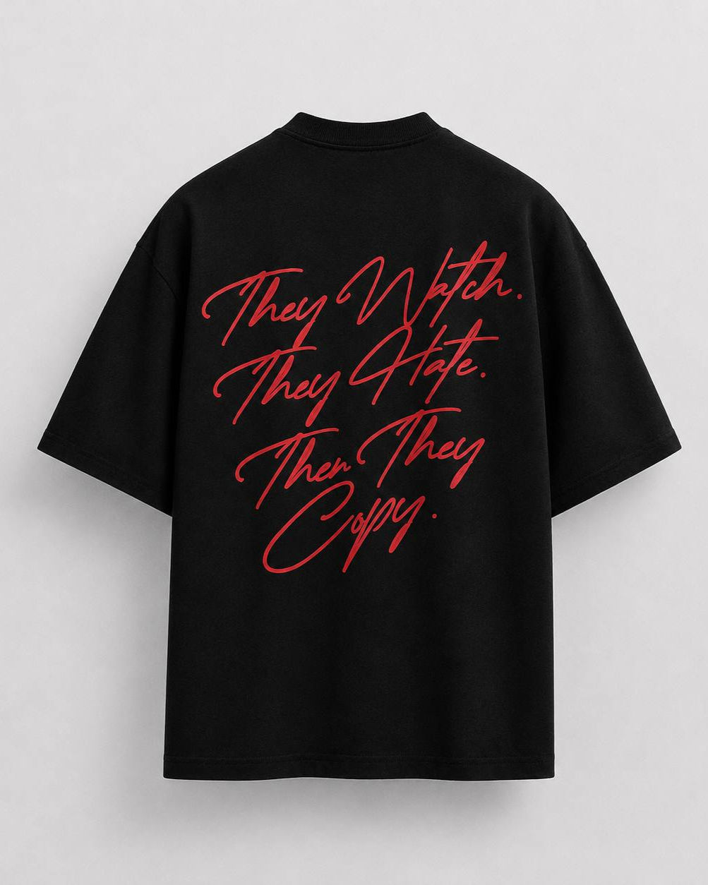 THEY HATE  BLACK OVERSIZE-TSHIRT.