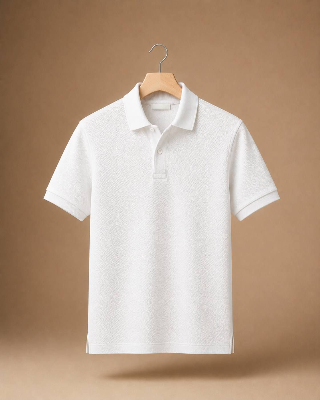WHITE POLO SHIRT.