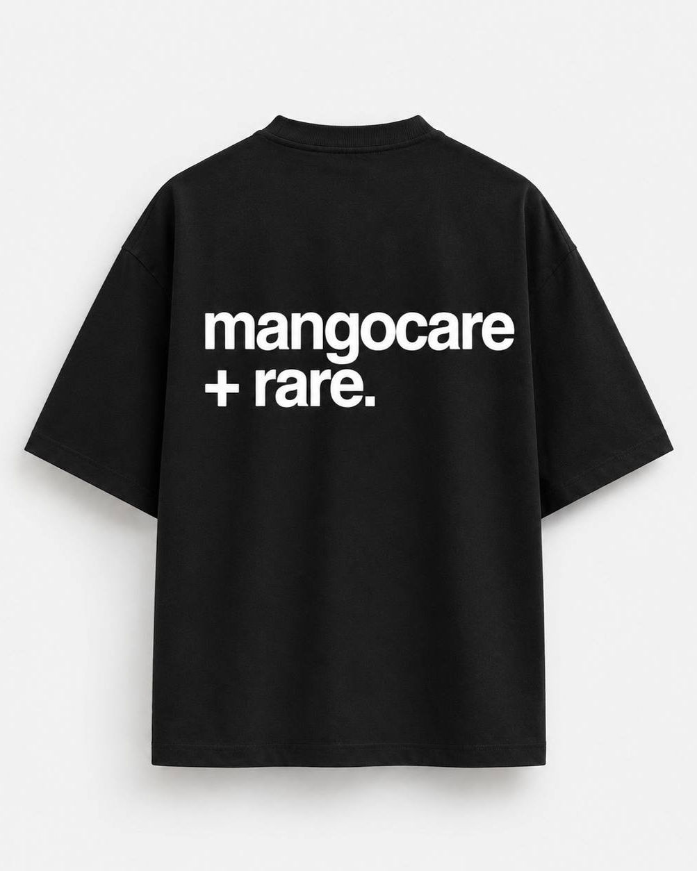 MANGO CARE BLACK OVERSIZE-TSHIRT.