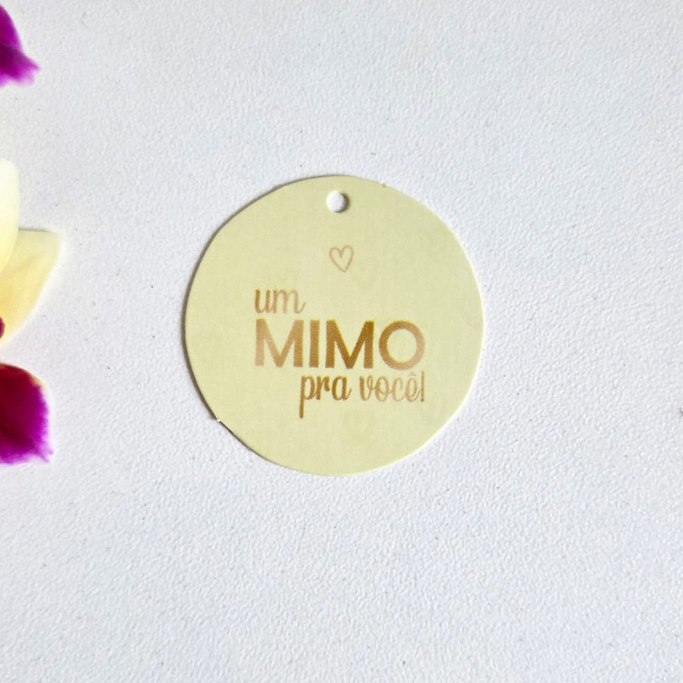 Miniatura: Tag "Um mimo para você" - 3,5x3,5cm - 50 unidades