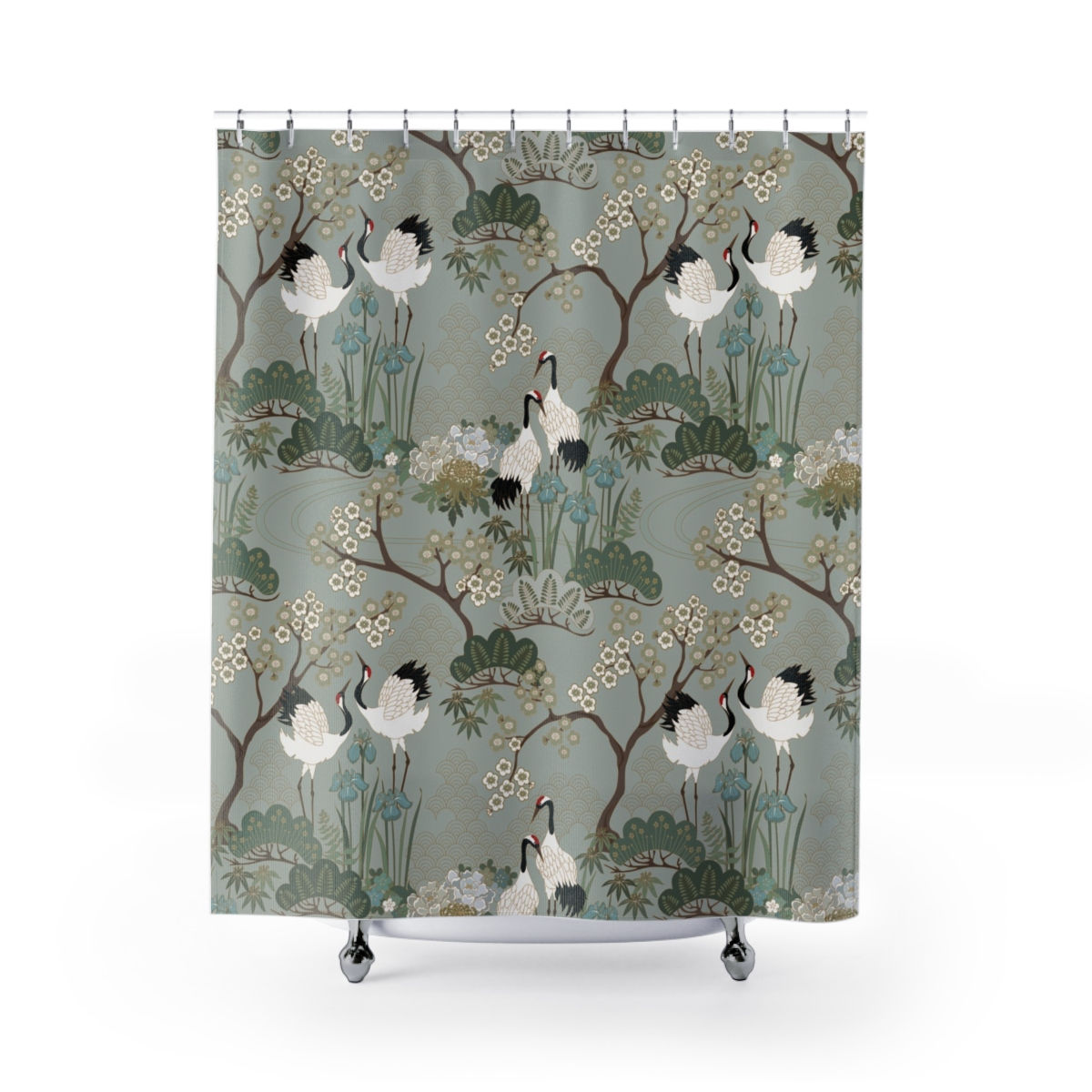 Shower Curtain 71" x 74" - Japanese Garden Sage