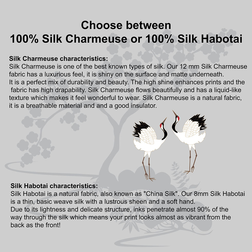 Thumbnail: Square Scarf - Silk Charmeuse or Silk Habotai, Japanese Garden Dark