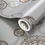 Thumbnail: Silver Metallic Wallpaper - Clockwork Copper 24" wide Steampunk style Wallpaper by Judit Gueth