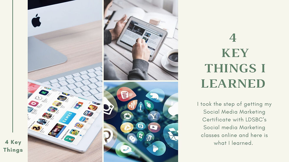 4 Key Things I learned