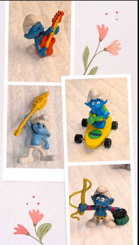 McDonald's Smurf Figure Cake Topper Toy PVC Figures