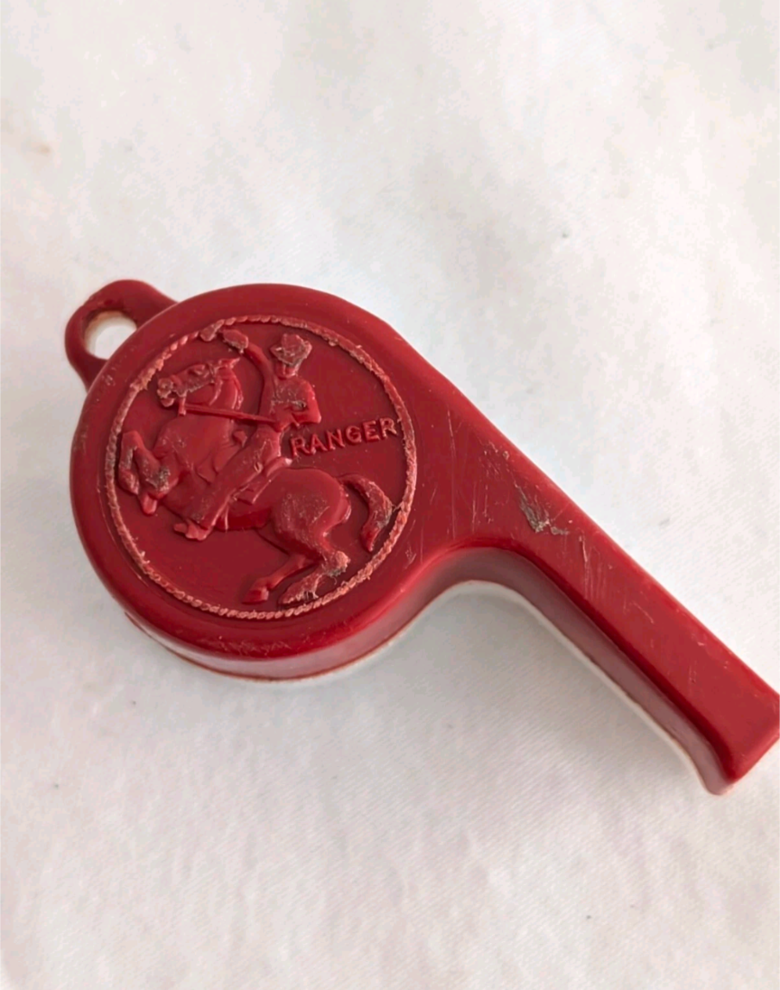 Vintage Pyro Lone Ranger Plastic Whistle Toy