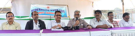 38వ హైదరాబాద్ బుక్ ఫెయిర్ (పుస్తక పండుగ) ఏర్పాట్లపై హైదరాబాద్ బుక్ ఫెయిర్ సొసైటీ పత్రిక సమావేశం.