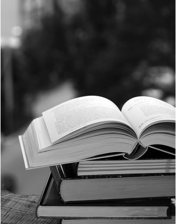 Books in black & white