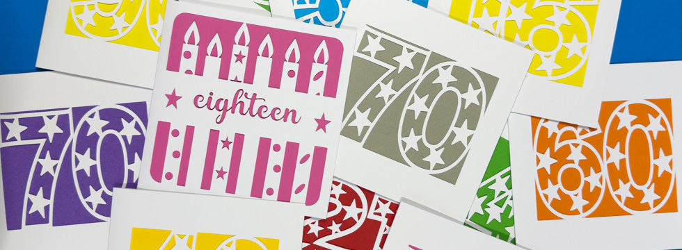 Special Birthday Cards viewed from above