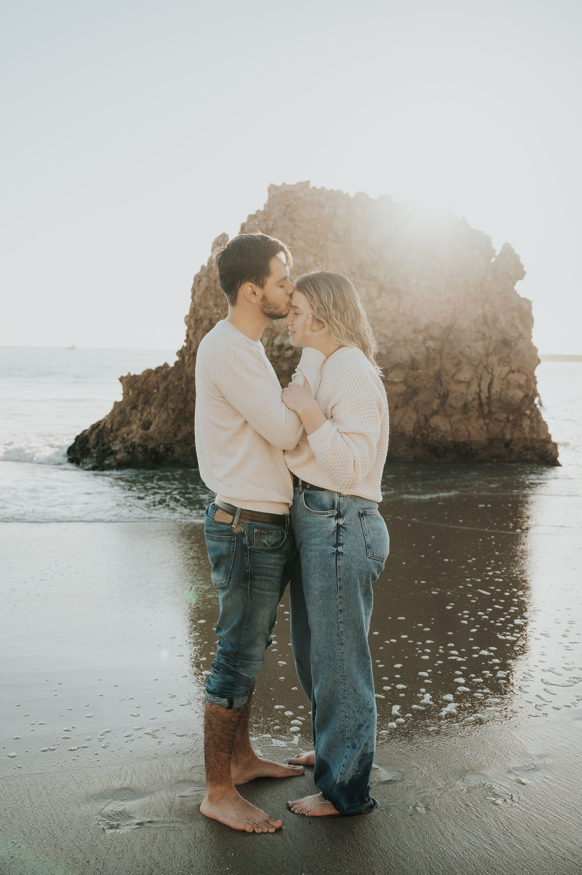 Corona Del Mar Sunset Beach Engagement Photography