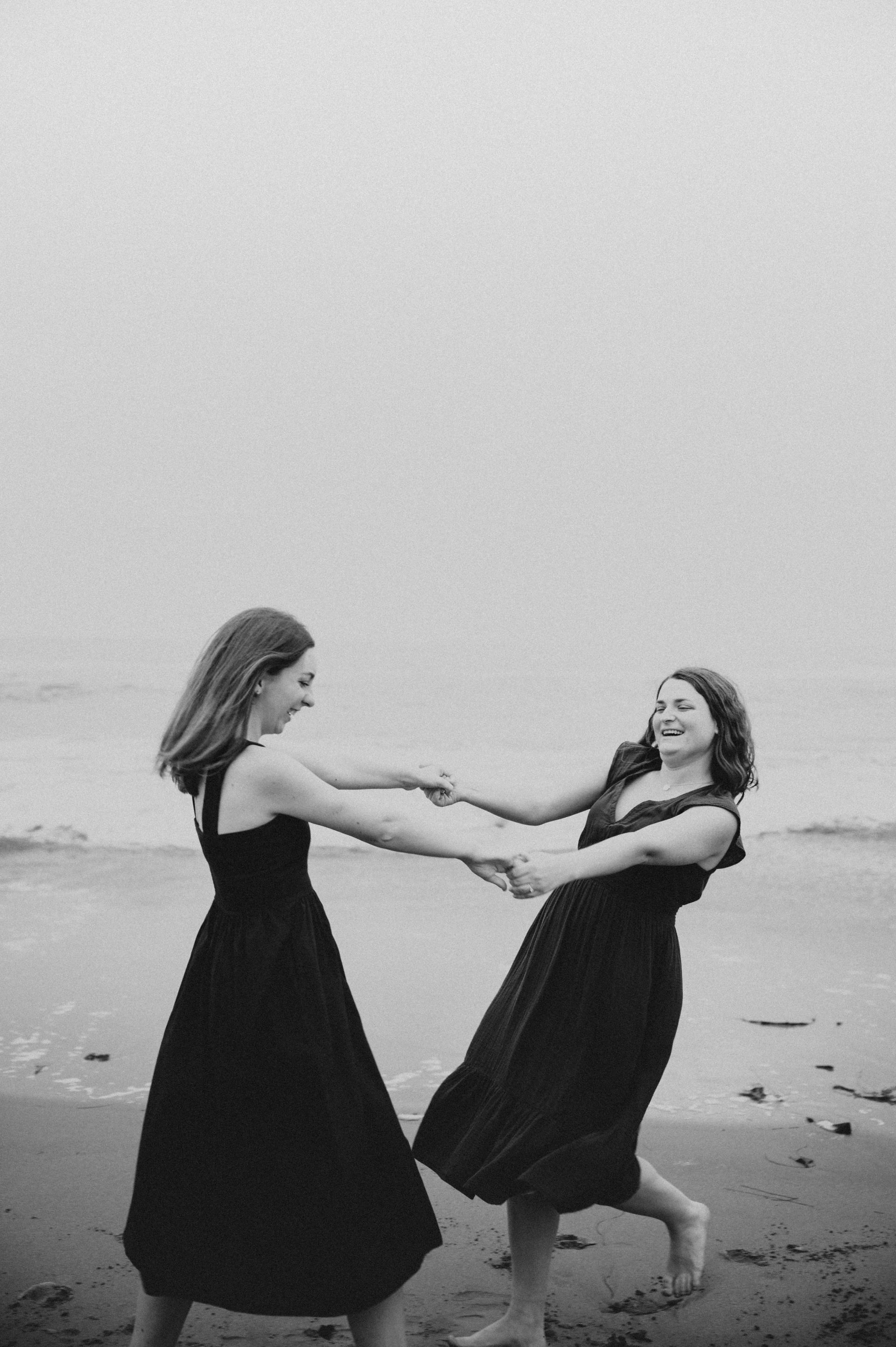 Natural Bridges Beach State Park Engagement Photography LGBTQ couple