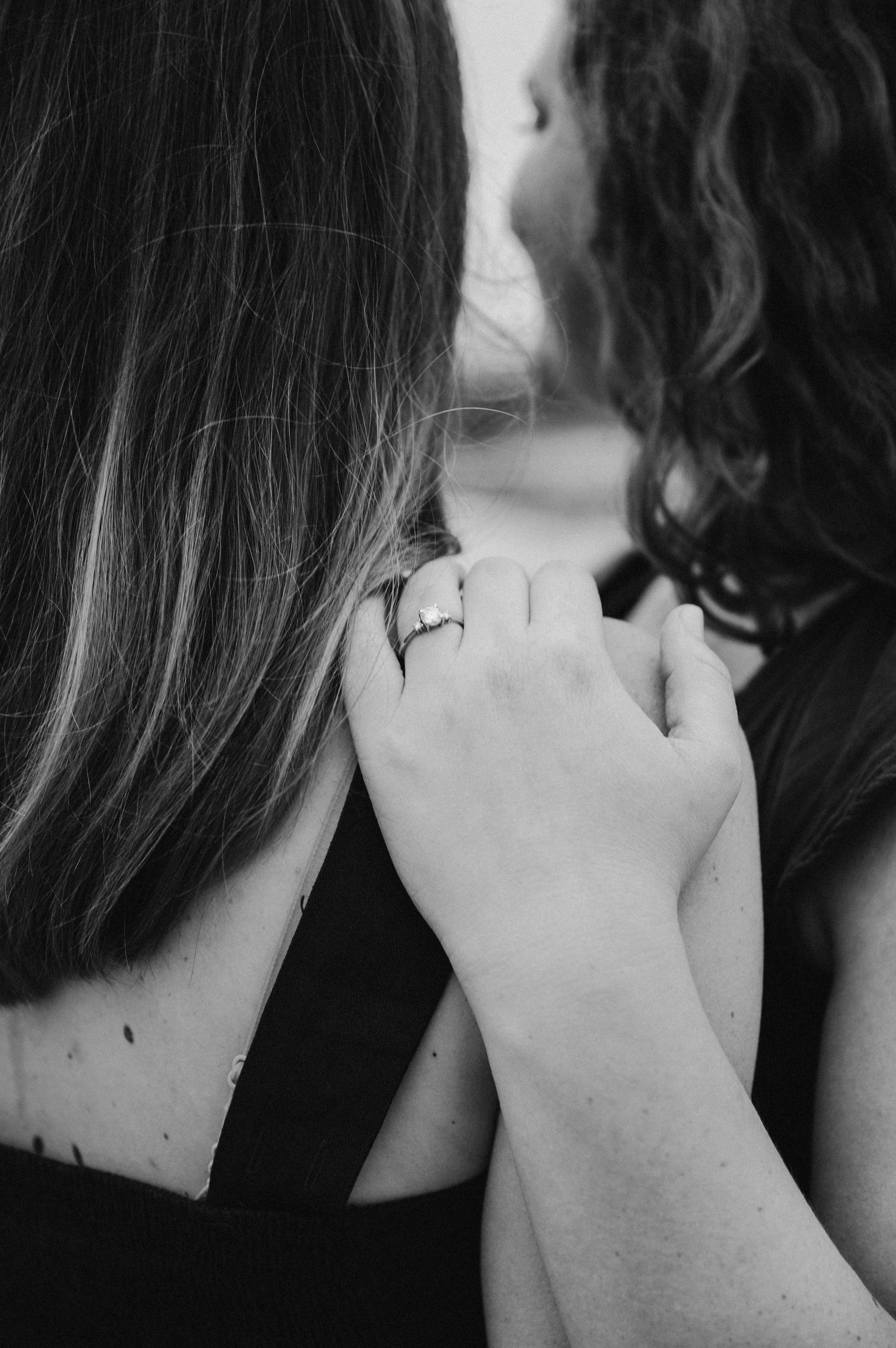 Natural Bridges Beach State Park Engagement Photography LGBTQ couple