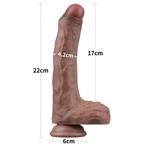 Thumbnail: 8.5'' Dual Layered Silicone Cock