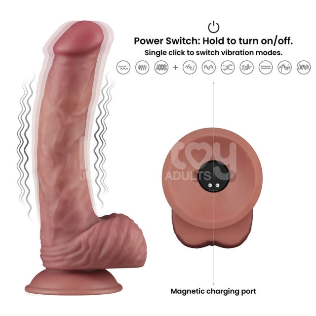 Thumbnail: 9'' Vibrating Dual Density Power Cock
