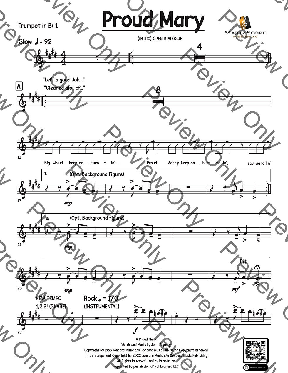 Thumbnail: Proud Mary (Tina Turner) Sheet Music