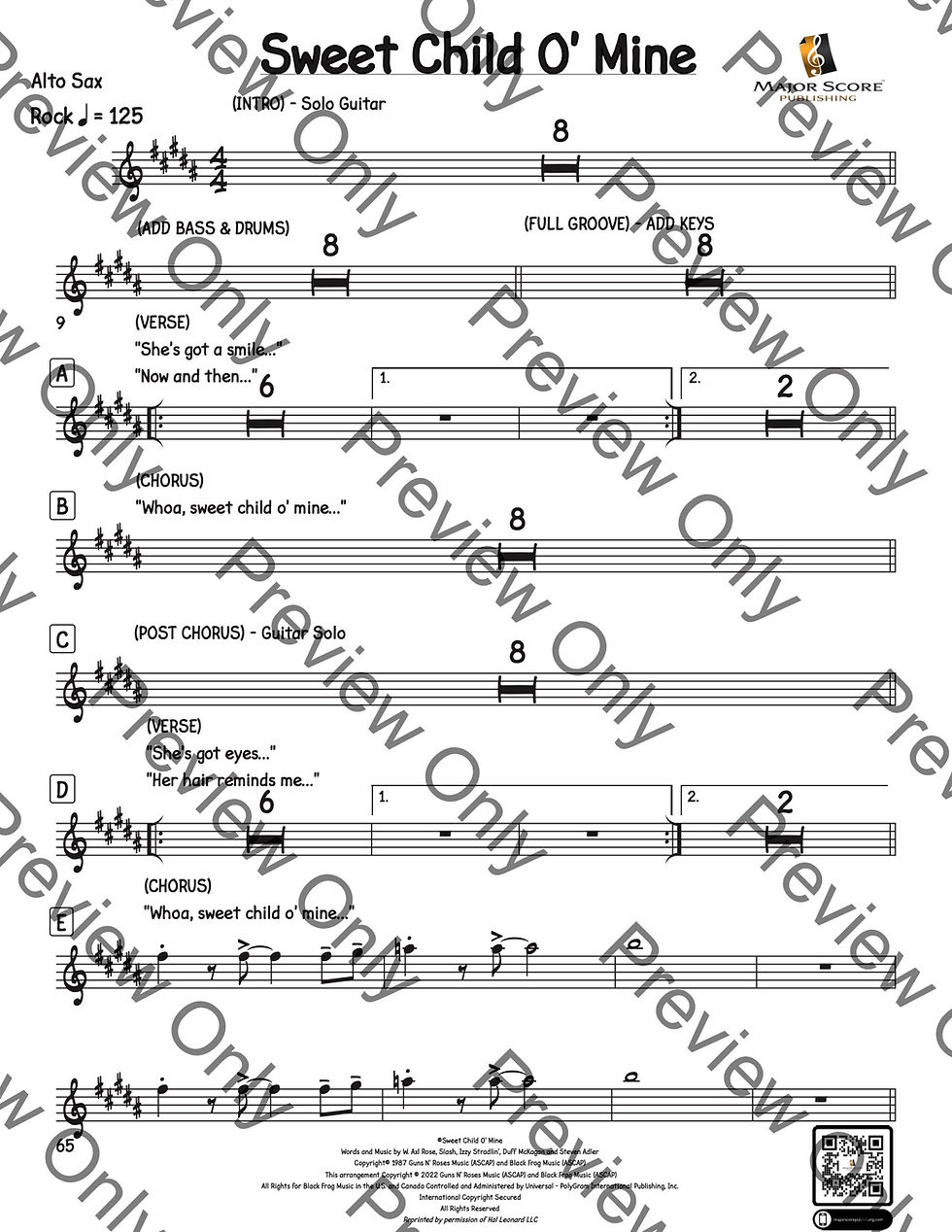 Thumbnail: Sweet Child O' Mine Vocal Chart