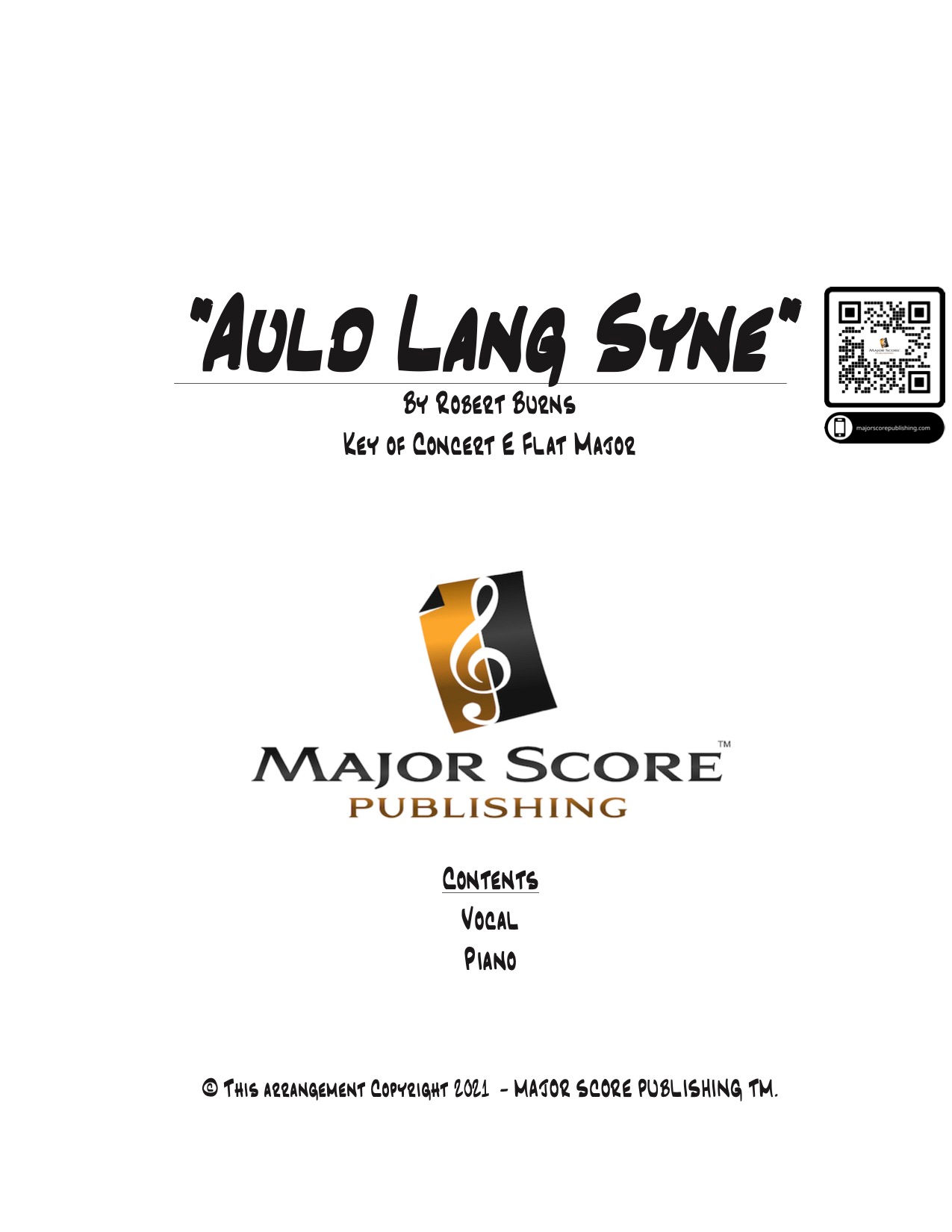 Auld Lang Syne - Vocal & Piano (Eb)