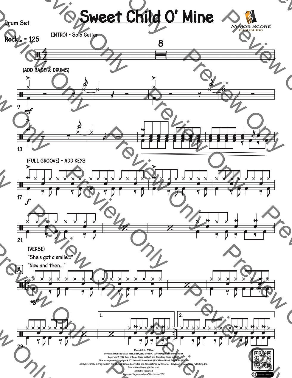 Thumbnail: Sweet Child O' Mine Vocal Chart