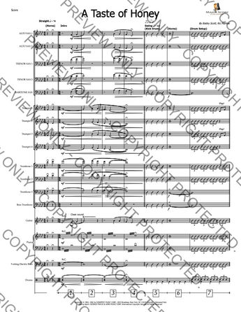 A Taste of Honey Big Band Chart