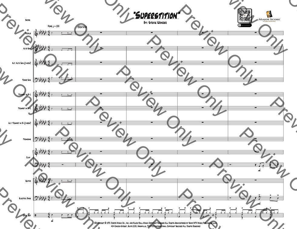 Superstition (Stevie Wonder) - Score
